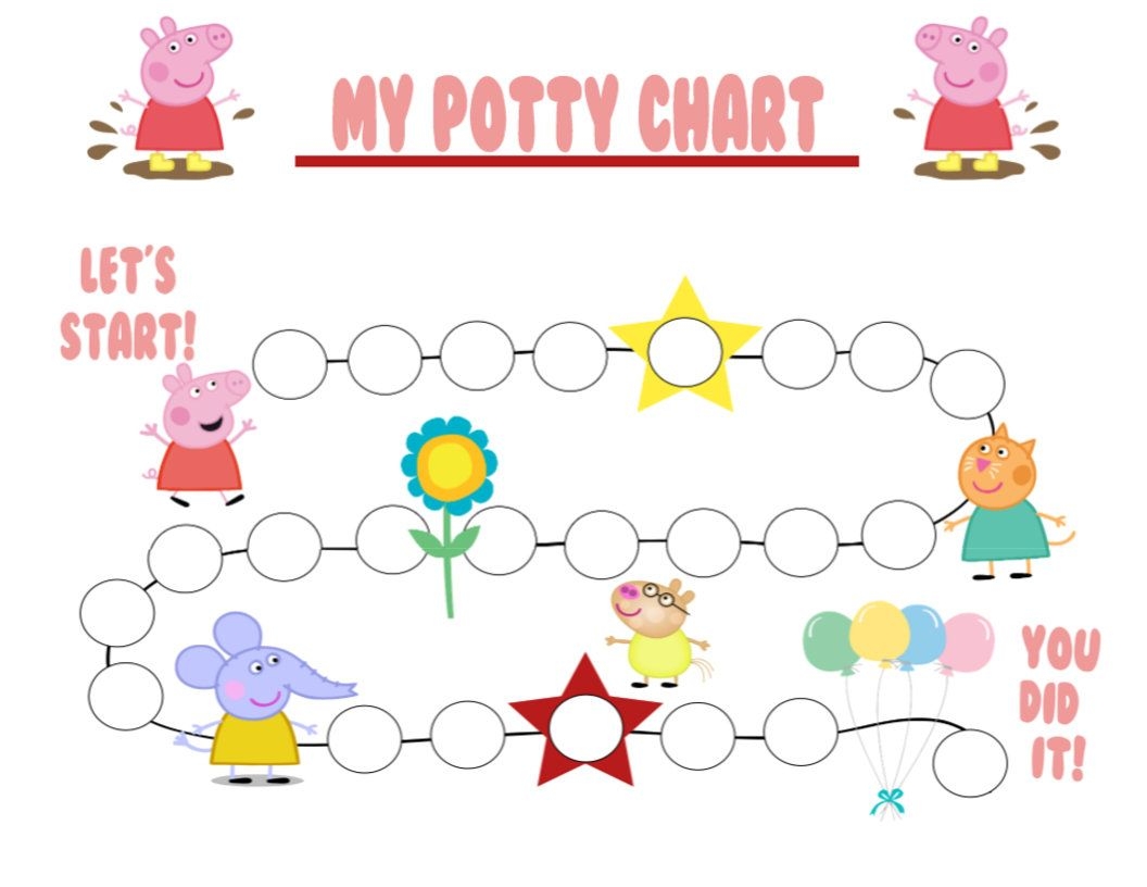 Toilet Training Chart Peppa Pig Printable