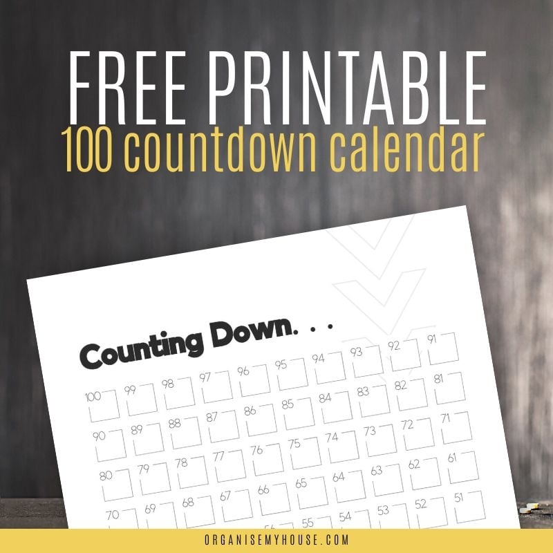 Countdown Chart Printable