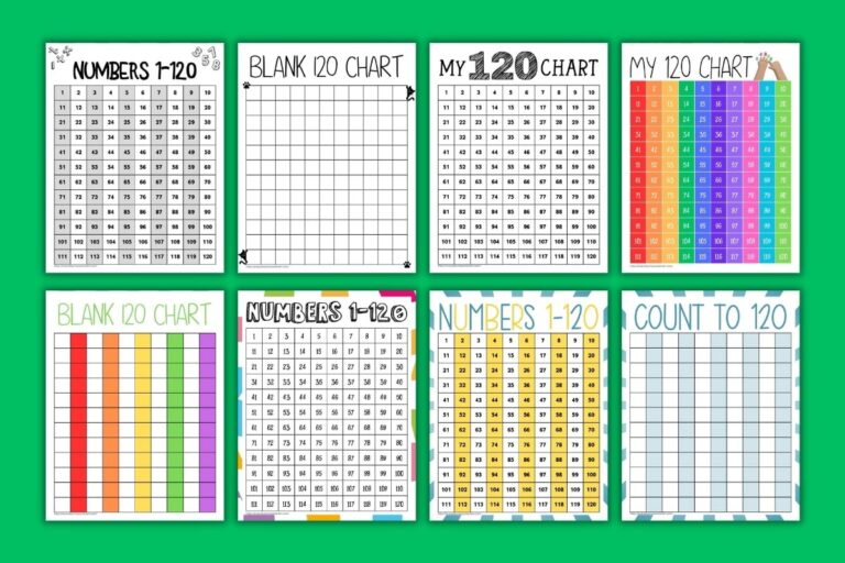 Free 120 Chart Printable For Kids