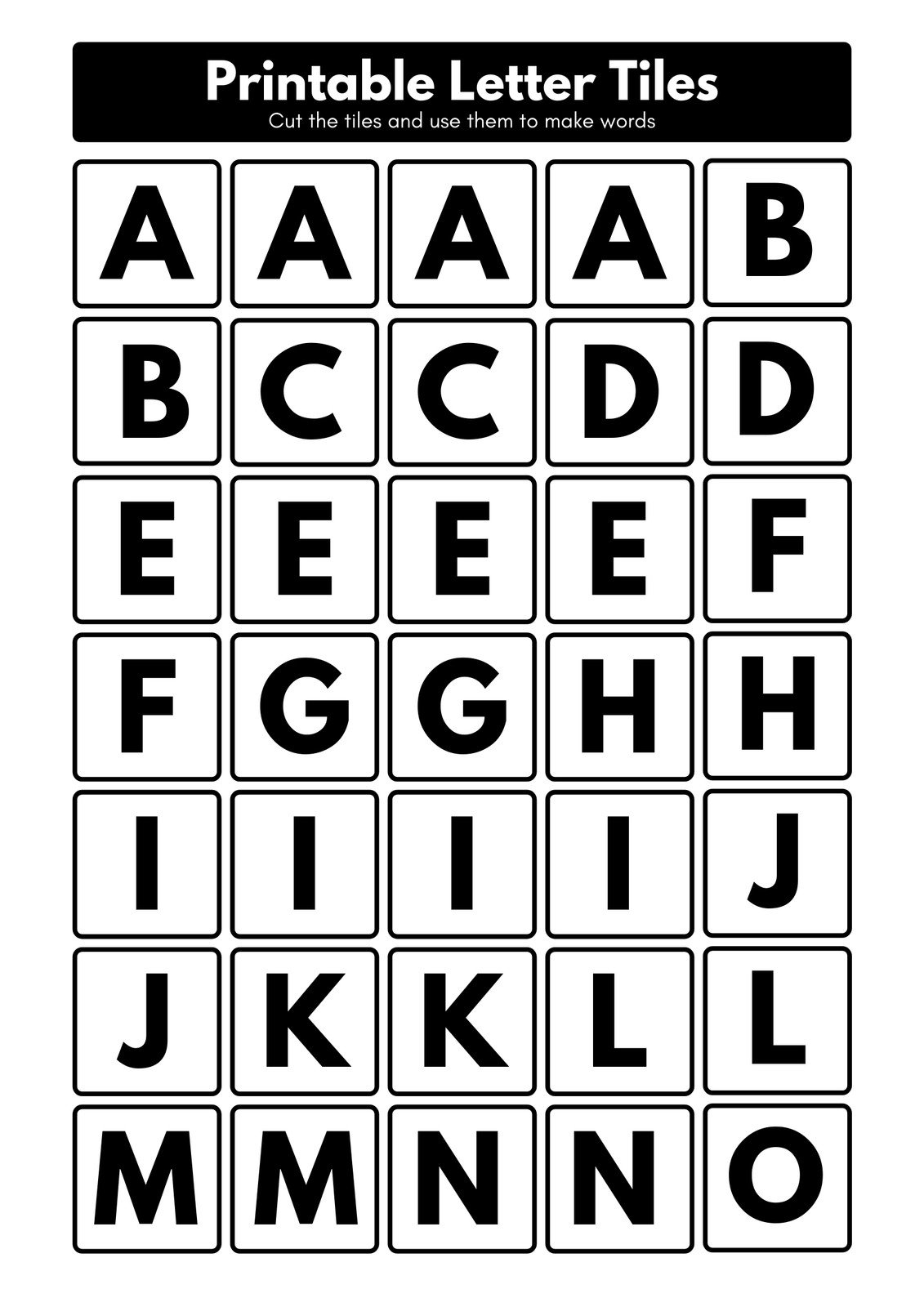 Alphabet Chart Printable For Fonts
