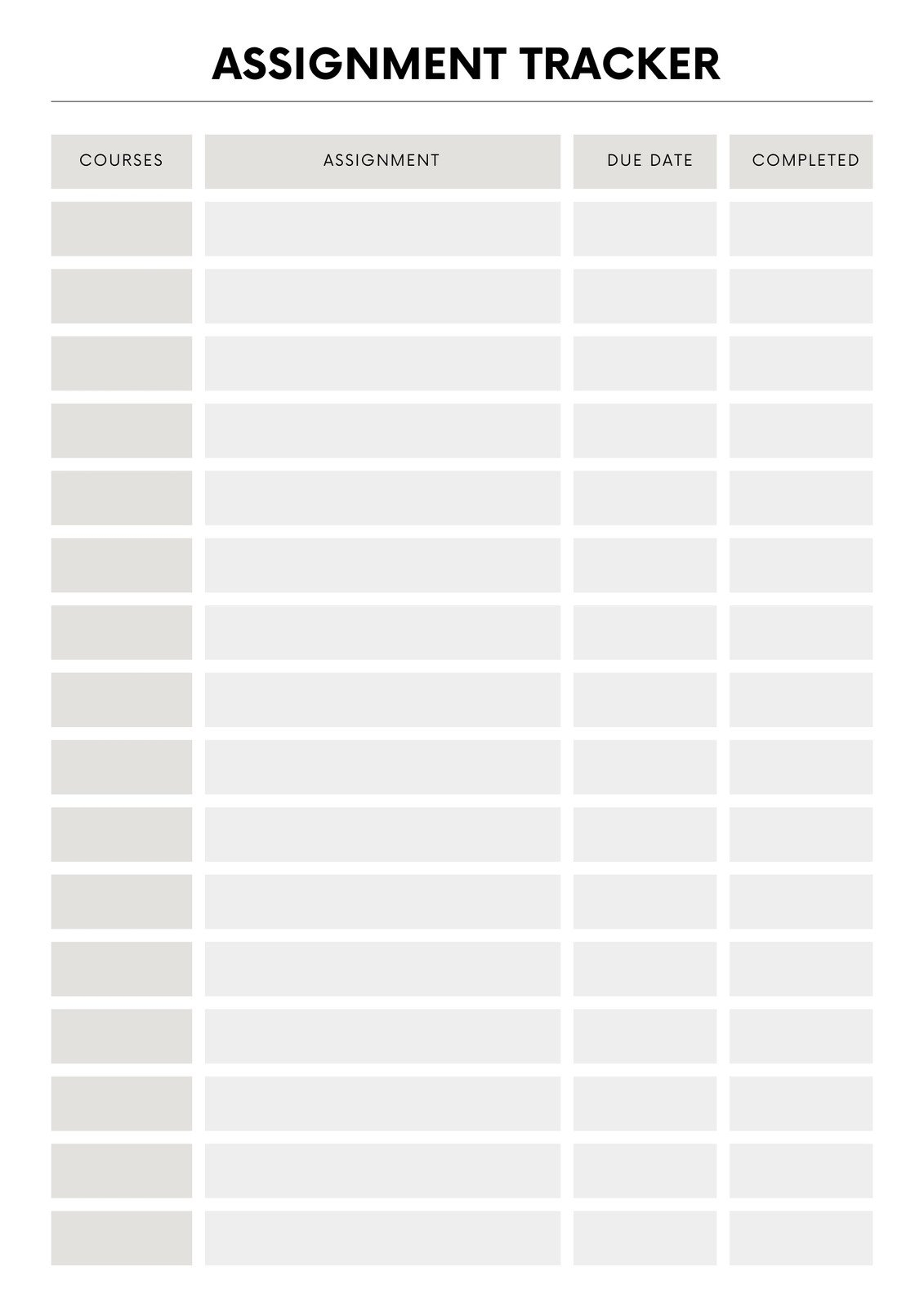 Free And Customizable Assignment Templates