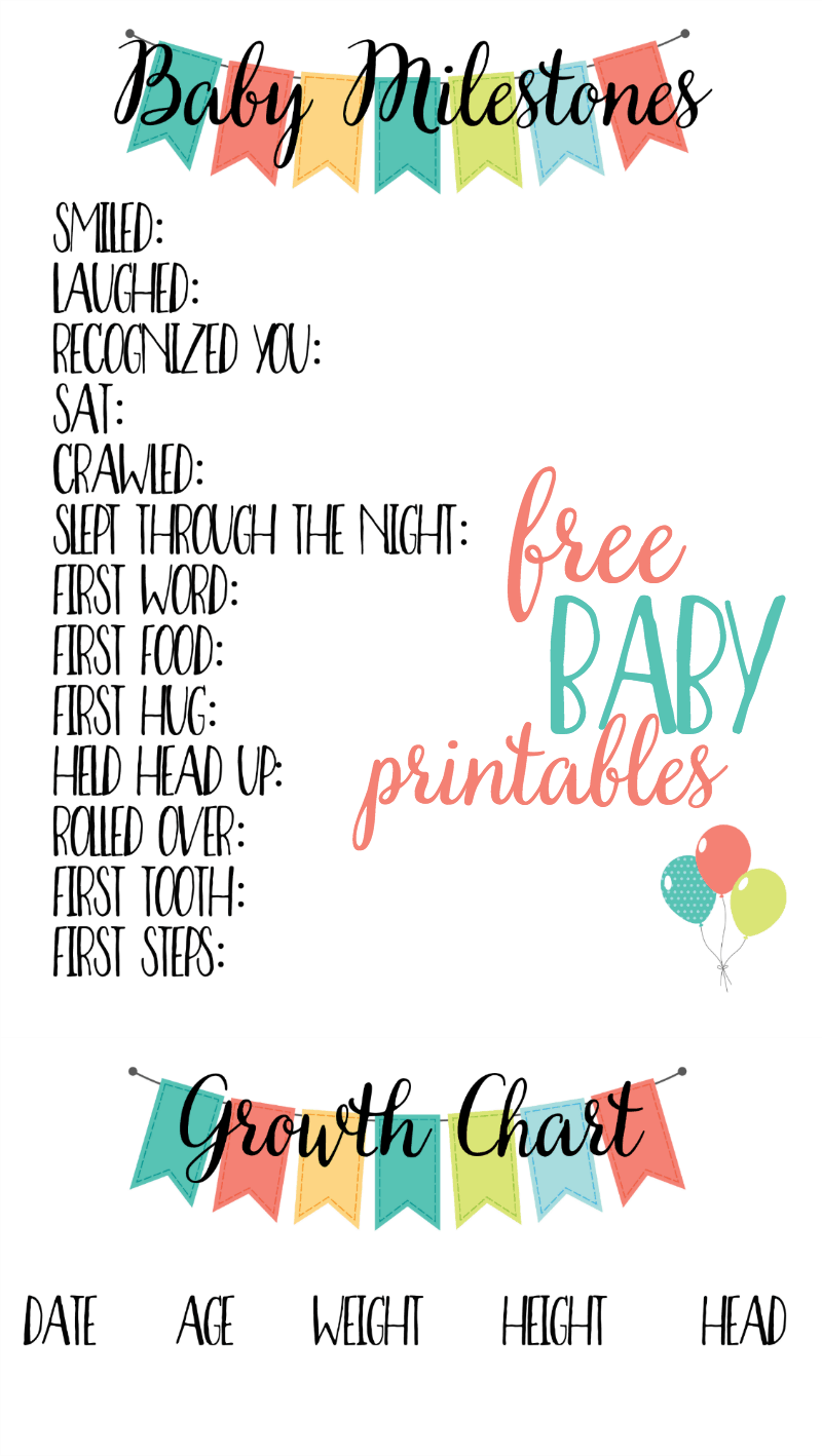Free Baby Printables Track Milestones