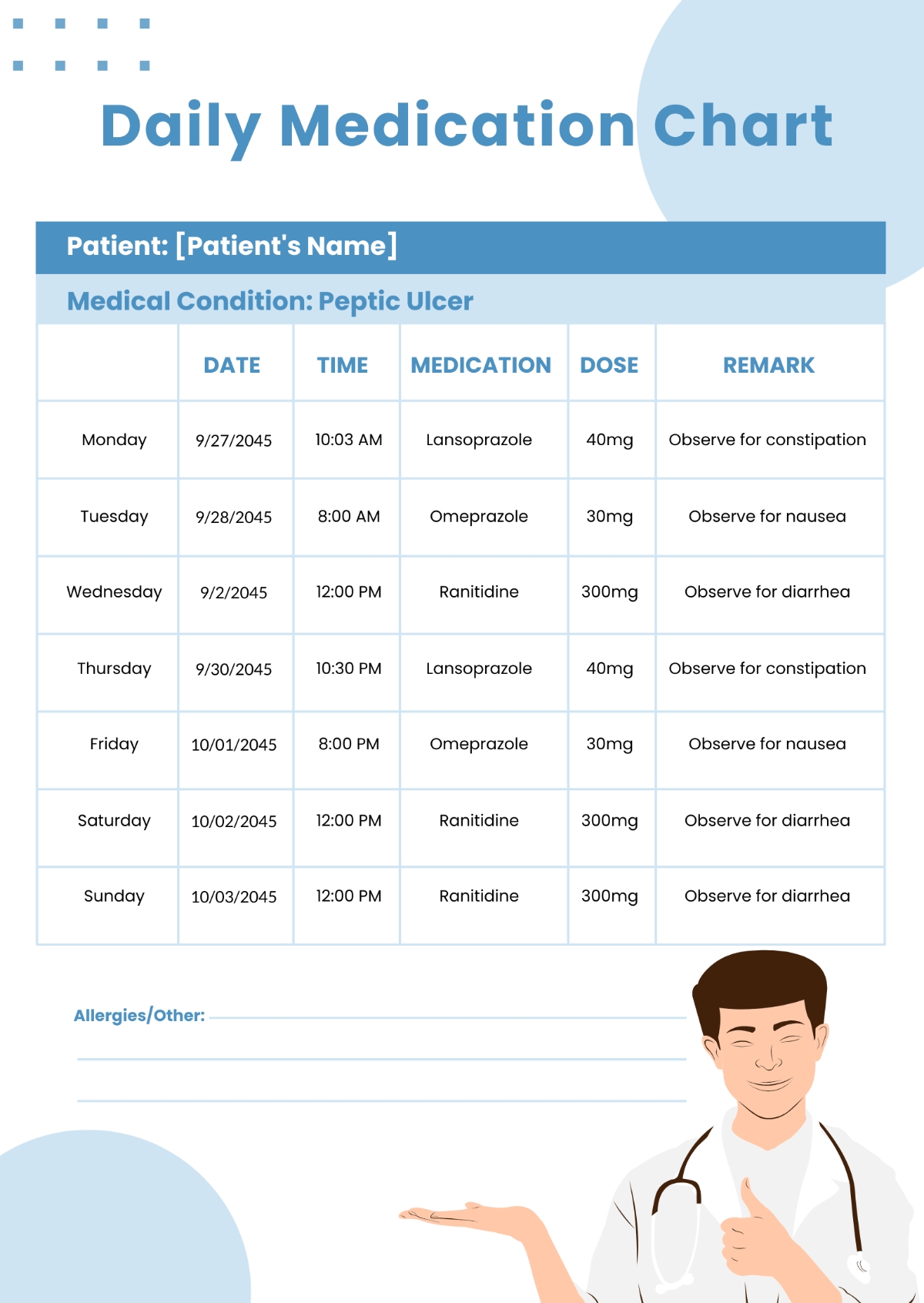 Free Daily Medication Chart Template To Edit Online Free Daily Medication Chart Template To Edit Online
