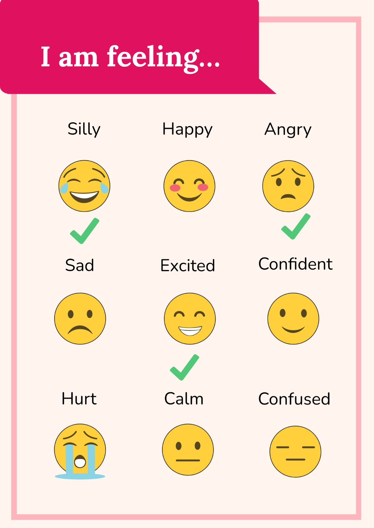 Emoji Feelings Chart Printable Pdf Emoji Feelings Chart Printable Pdf