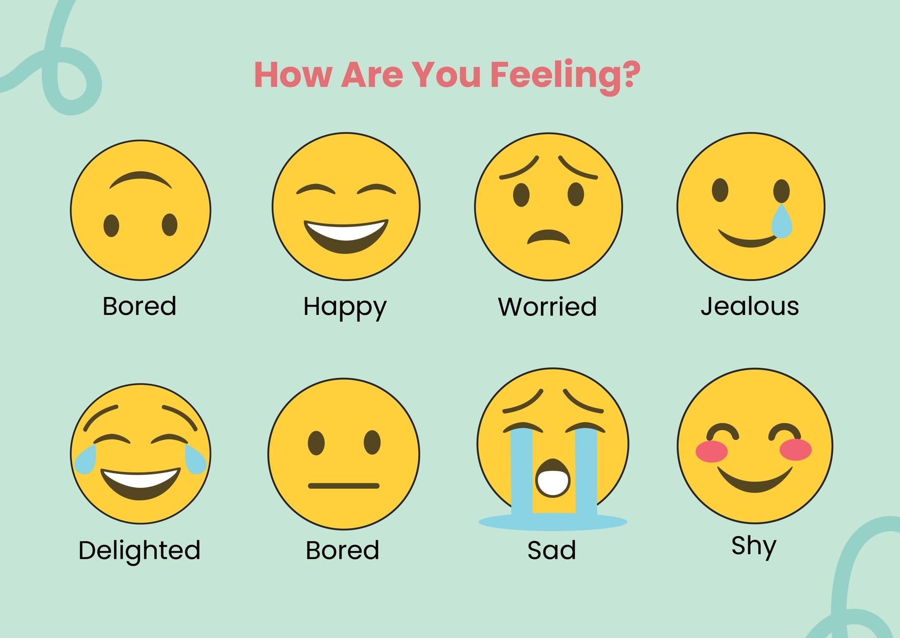 Free Printable Chart Of Emotions