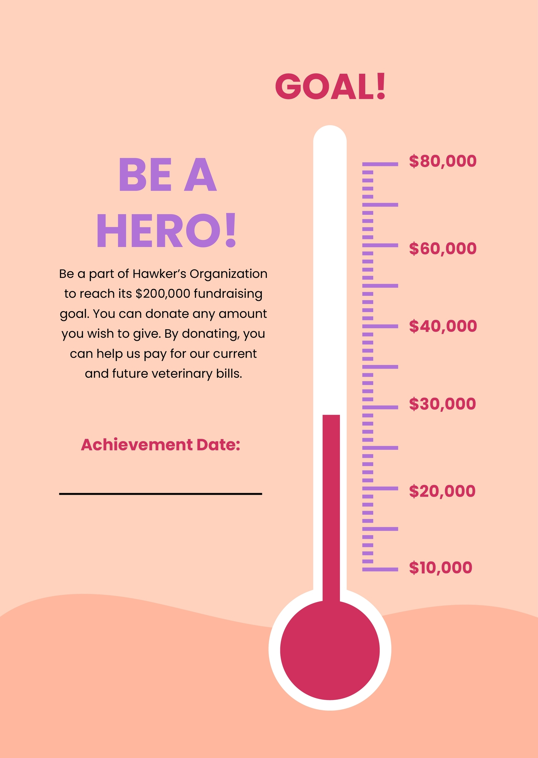 Printable Fundraising Chart Thermometer Printable Fundraising Chart Thermometer