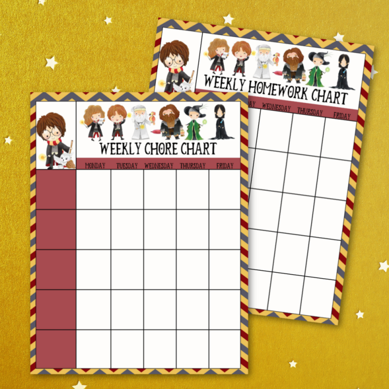 Harry Potter Sticker Chart Free Printable