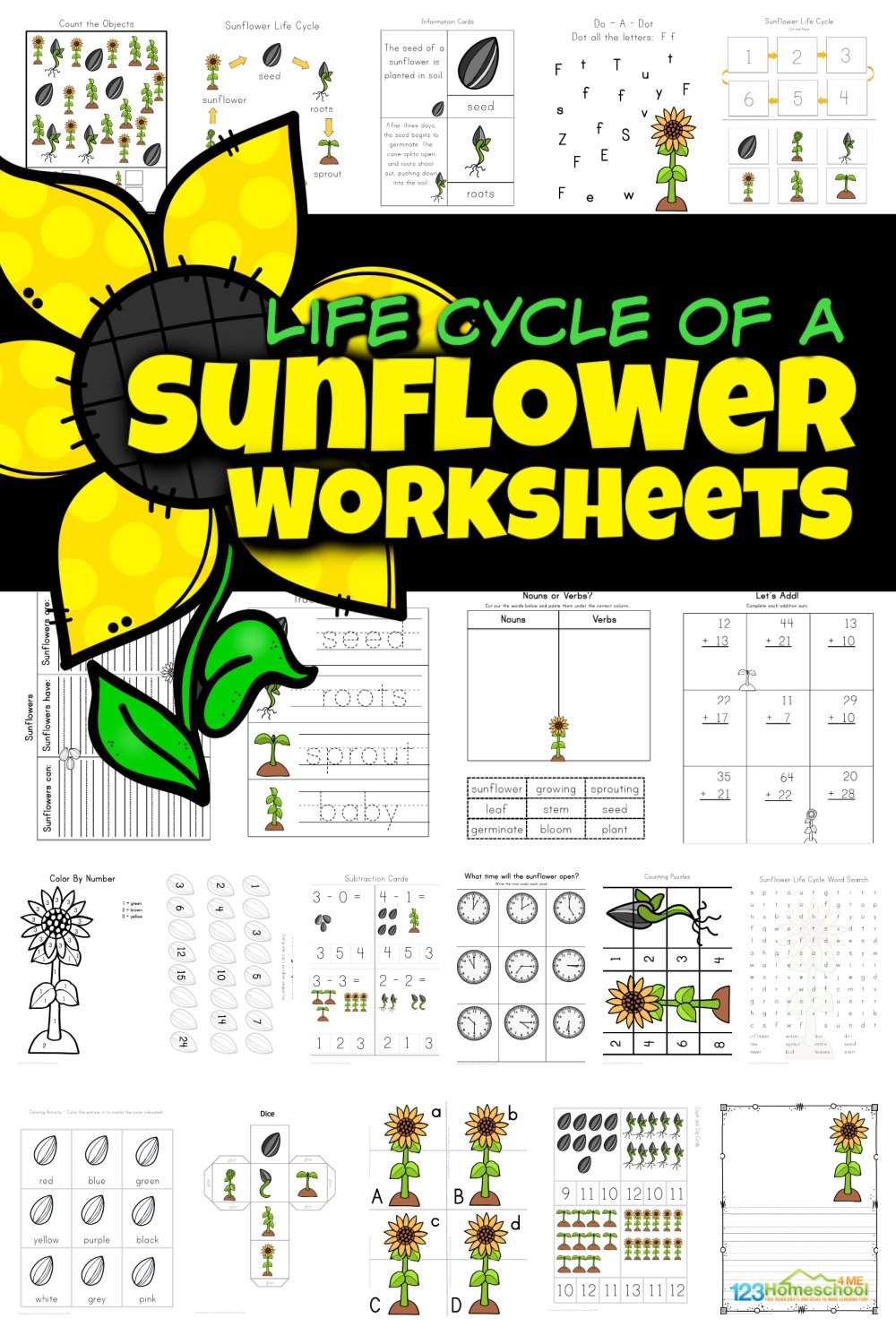 Sunflower Growth Chart Printable