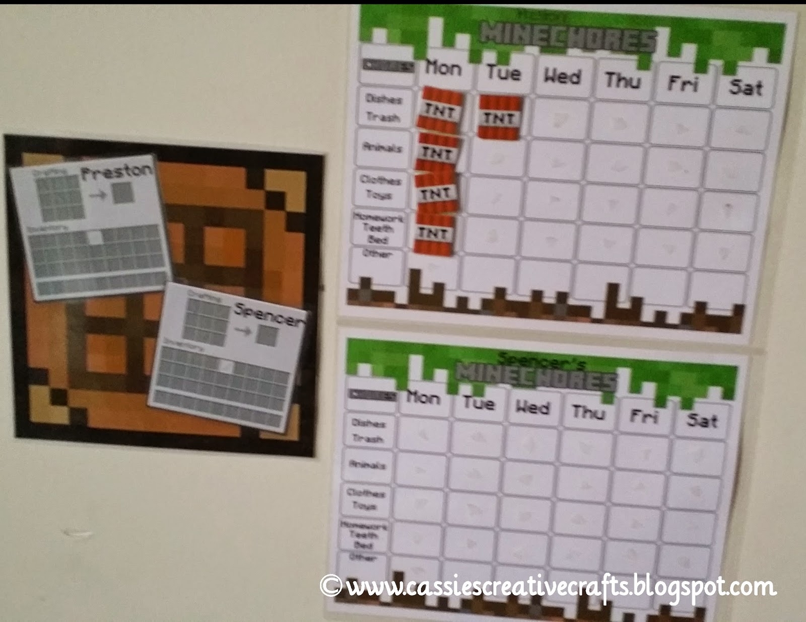 Free Minecraft Chore Chart Award System With Printables