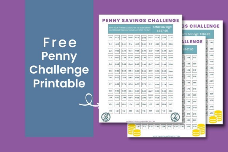 Free Penny Savings Challenge Printable To Save 600 