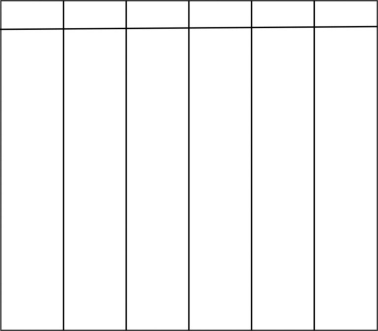 Free Printable 6 Column Chart Templates PDF Printables Hub