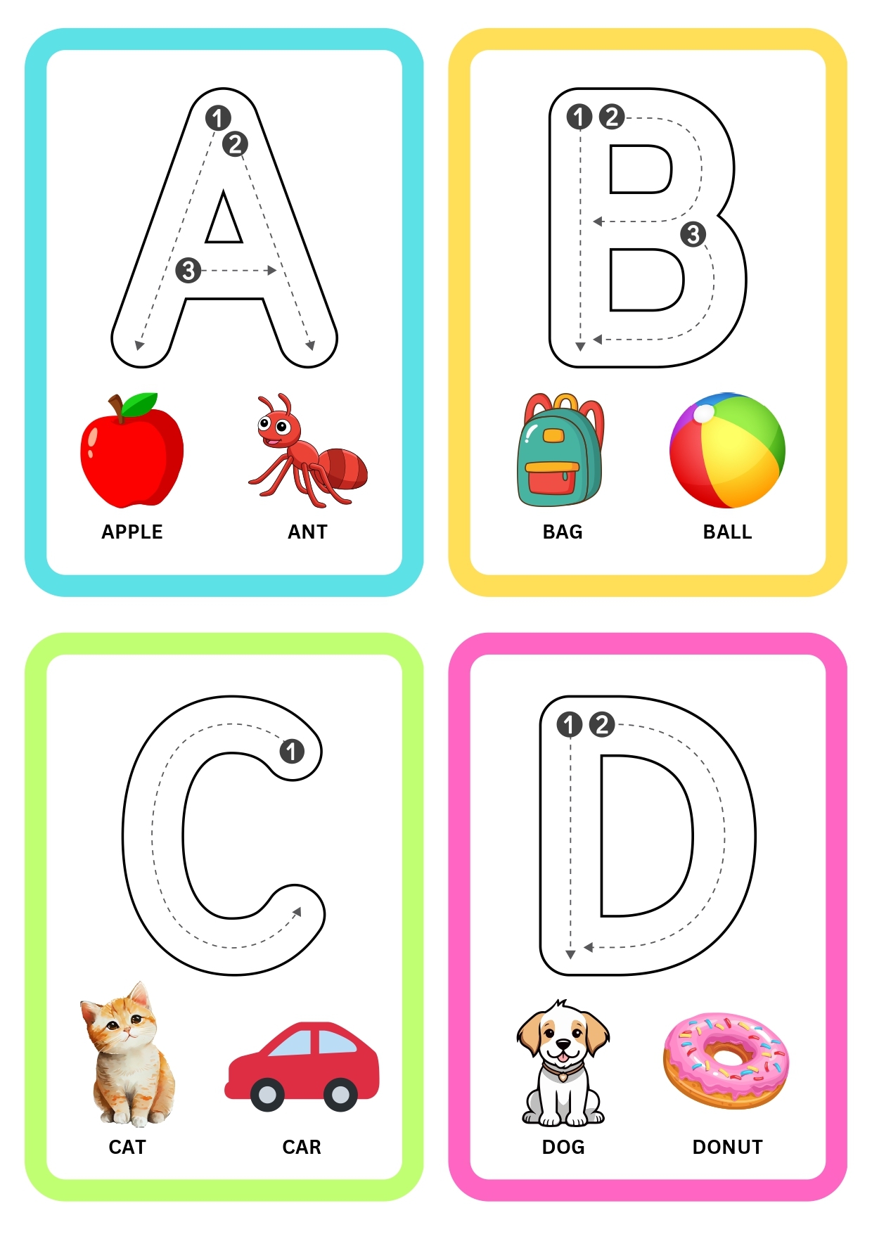 Free Printable Alphabet Flashcards Number Dyslexia