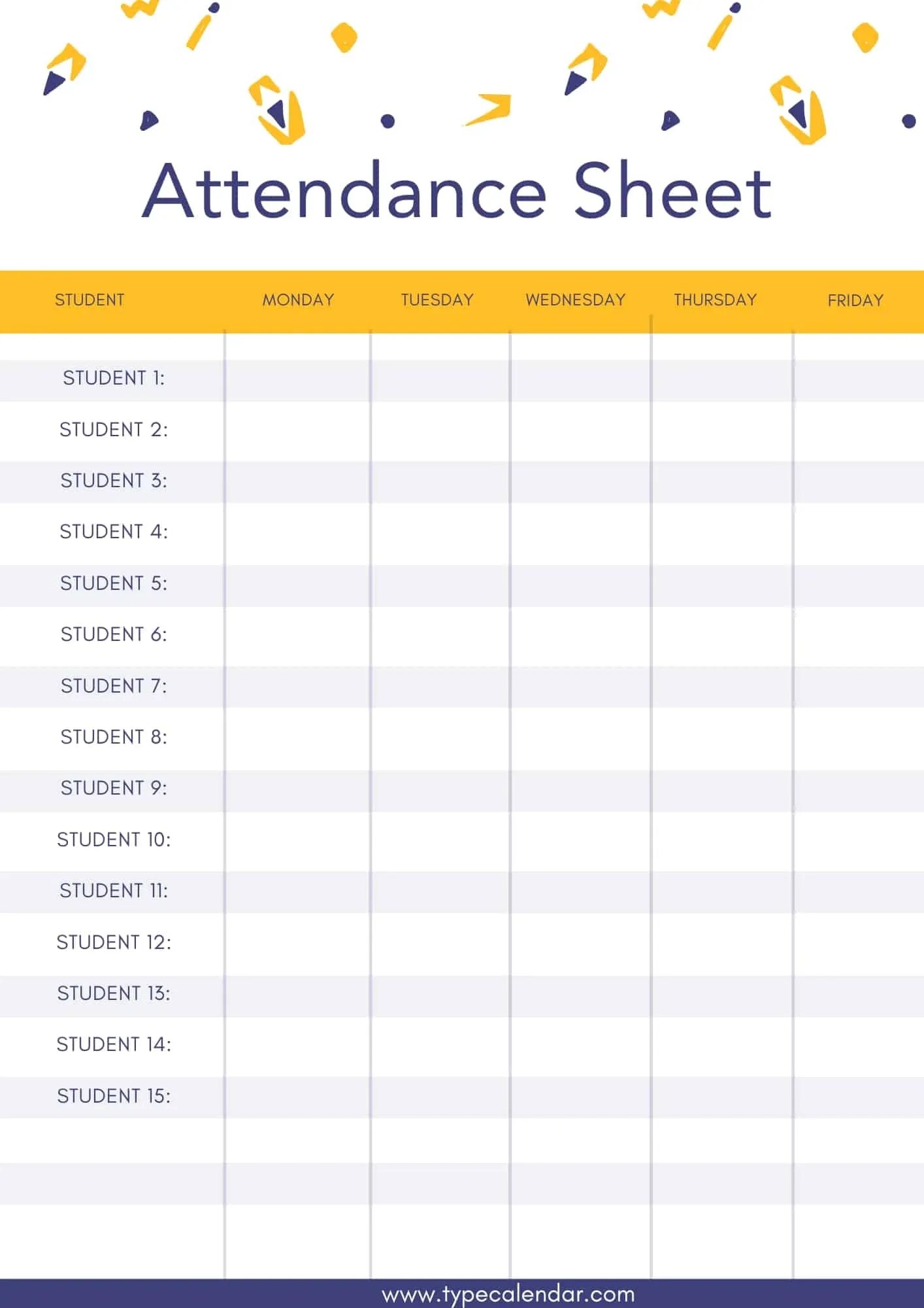 Free Printable Attendance Sheet Templates Word Excel PDF Free Printable Attendance Sheet Templates Word Excel PDF