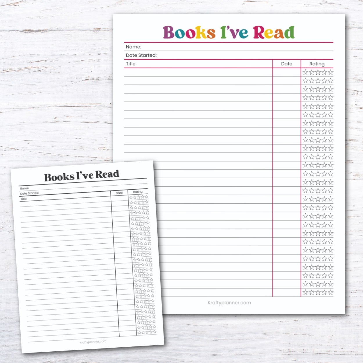 Free Printable Books I ve Read Tracker Krafty Planner