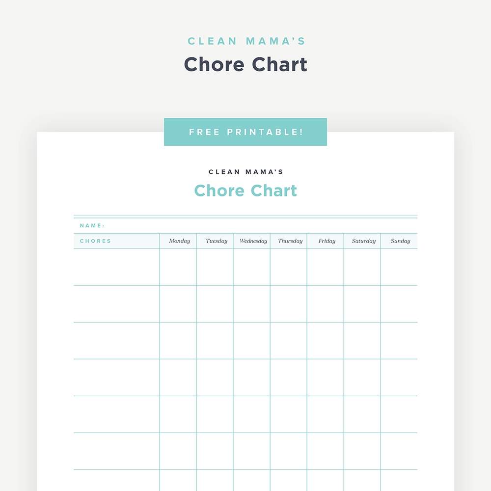 Chore Charts Printable Chore Charts Printable