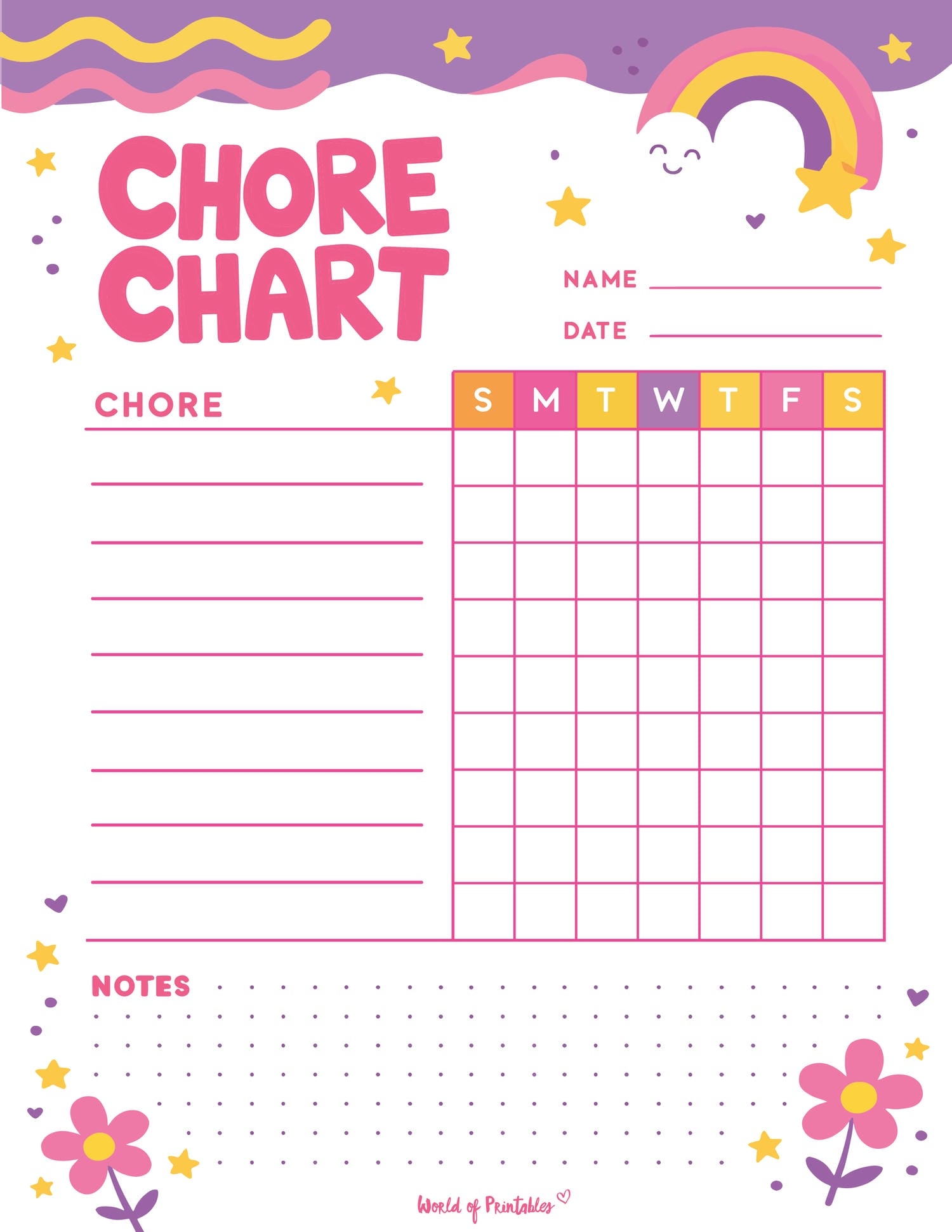 Free Printable Christian Chore Charts