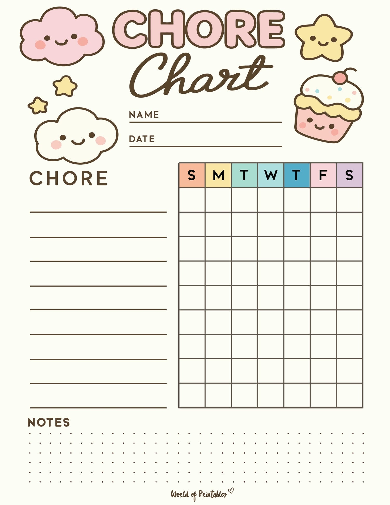 Free Printable Chore Charts For Kids Over 30 Fun Designs World Of Printables Free Printable Chore Charts For Kids Over 30 Fun Designs World Of Printables