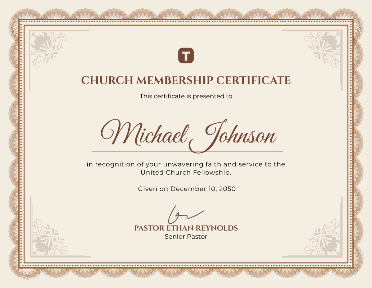 Free Printable Church Certificate Templates To Customize Online