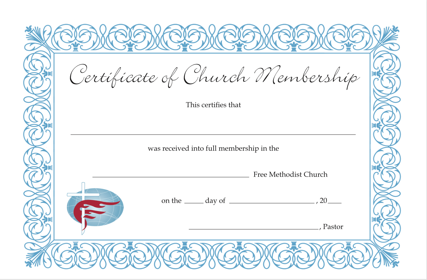 Free Printable Church Membership Certificates Printable Party Favors