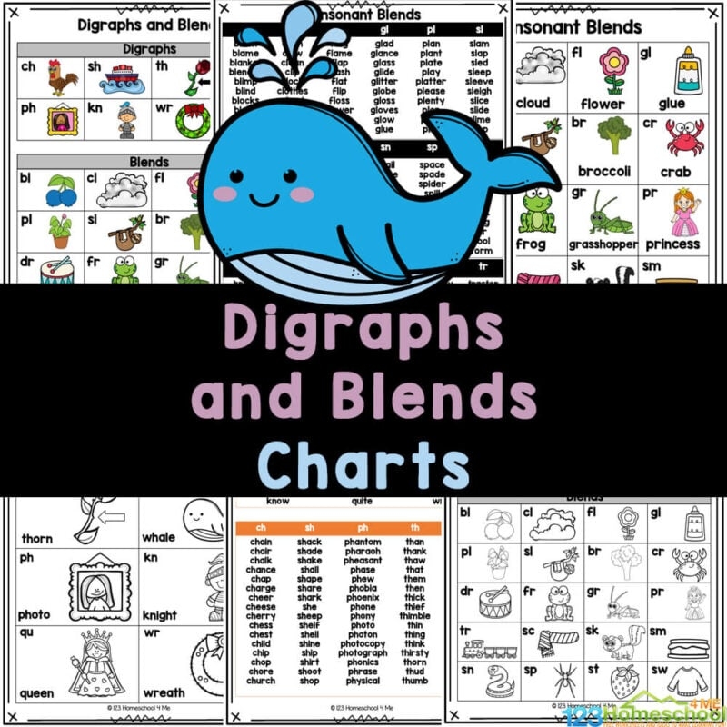 FREE Printable Consonant Blends And Digraphs Chart