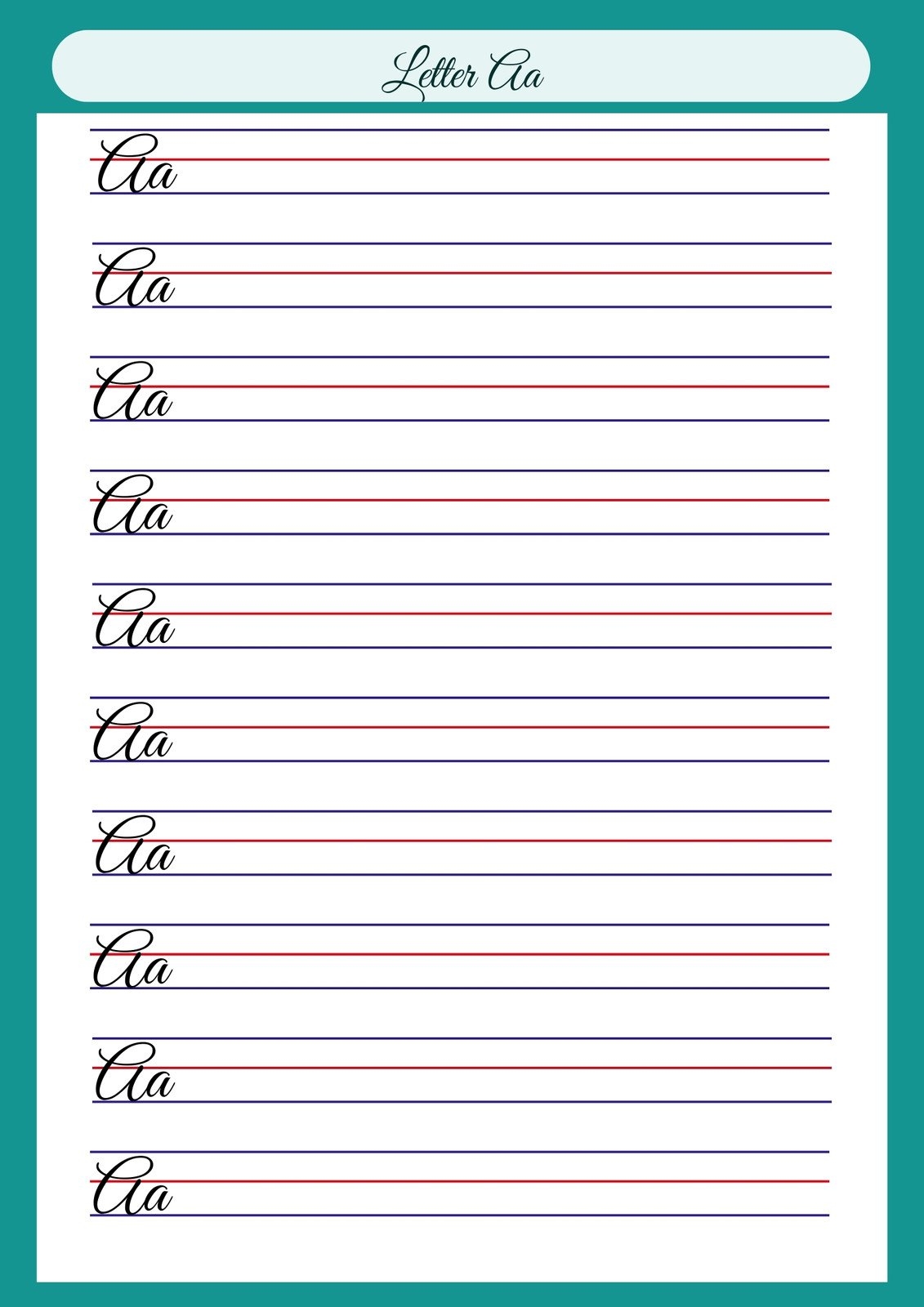 Cursive Chart Free Printable Cursive Chart Free Printable