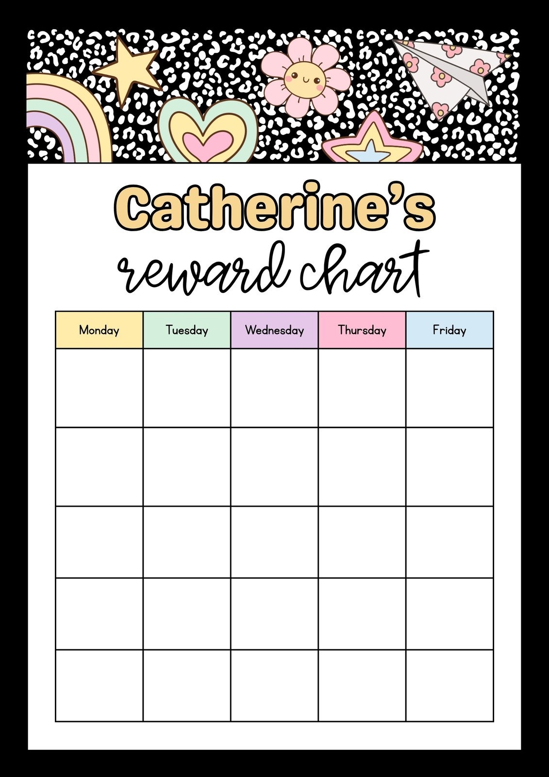 Free Printable Behavior Reward Charts