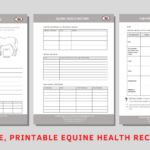 FREE PRINTABLE EQUINE HEALTH RECORD Thompson And Redwood