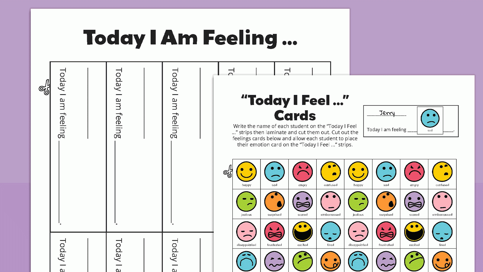 Free Printable Feelings Chart Bundle For Kids Free Printable Feelings Chart Bundle For Kids
