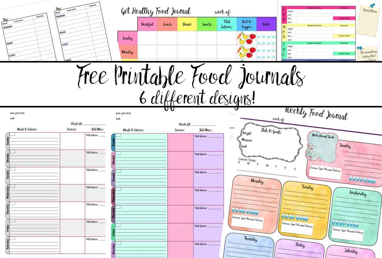 Printable Meal Recording Charts Printable Meal Recording Charts