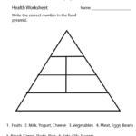 Free Printable Food Pyramid Health Worksheet