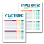 Free Printable Kid s Daily Routine Chart Template The Incremental Mama