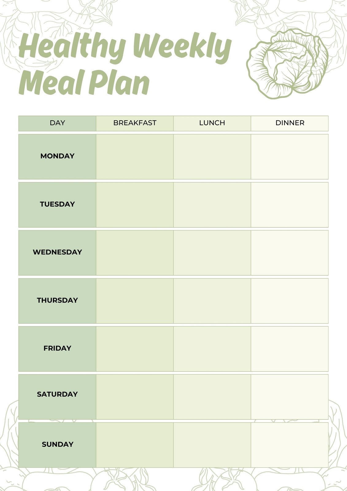 Free Printable Meal Planner Templates To Edit Online Canva Free Printable Meal Planner Templates To Edit Online Canva