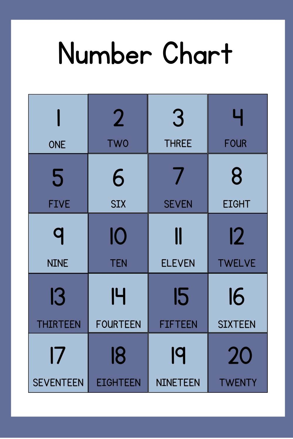 Free Printable Number 1 20 Chart For Preschool With VIDEO Worksheets Library