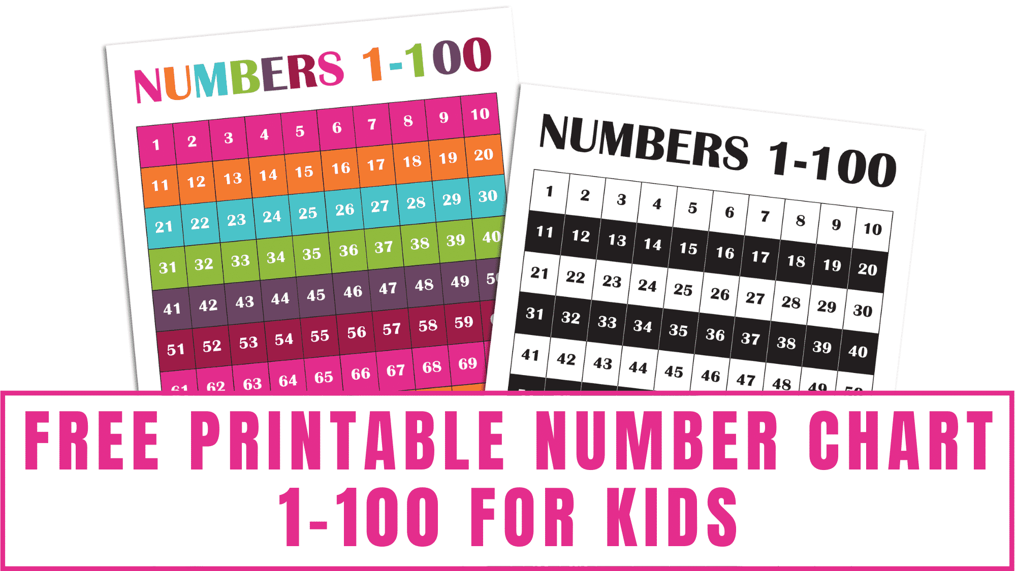 Kids Number Chart Printable