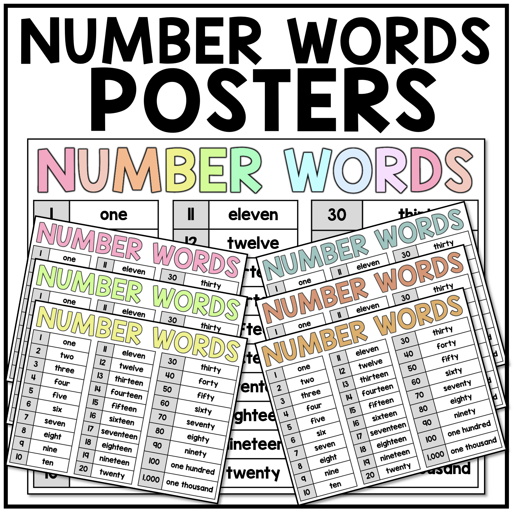 Number Words Chart Free Printable Number Words Chart Free Printable