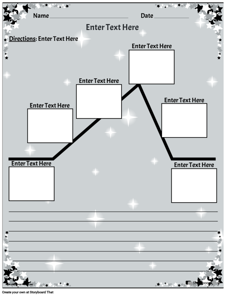 Free Printable Plot Diagram With Star Border Storyboard