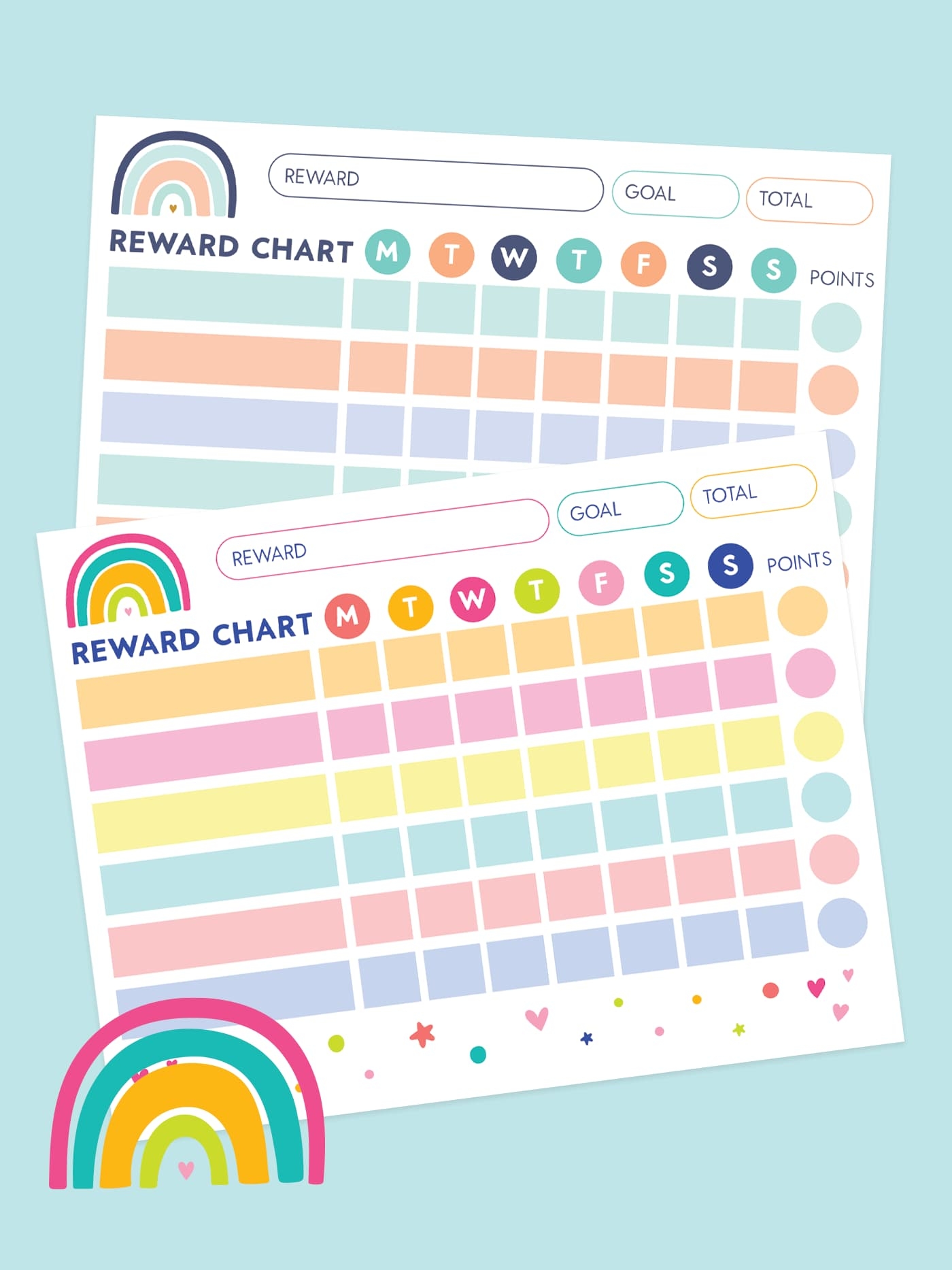 Free Printable Rainbow Reward Chart For Kids Favorite Printables