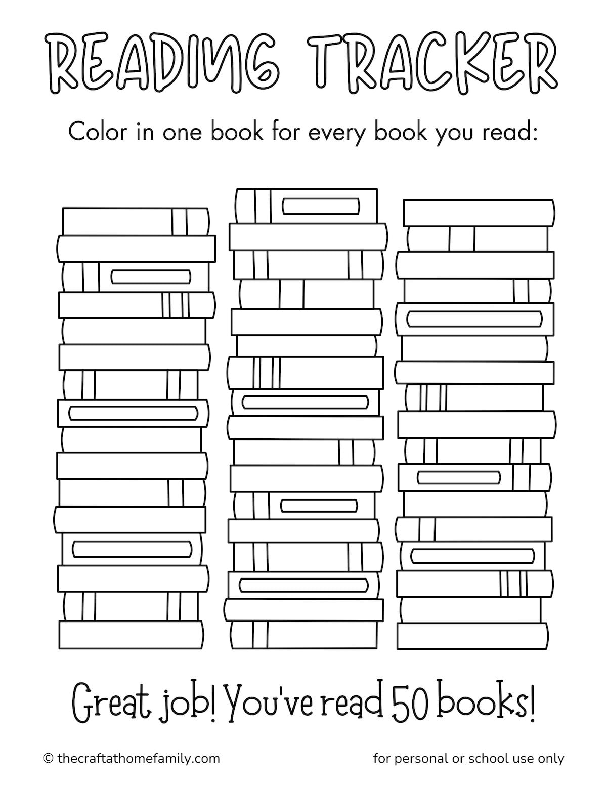 Printable Book Chart