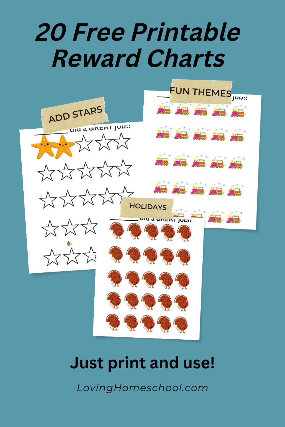 Free Printable Reward Charts LovingHomeschool