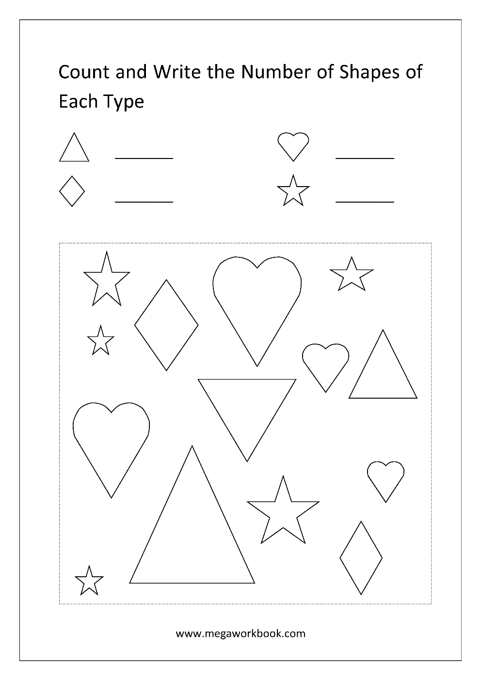 Shape Counting Chart Printable