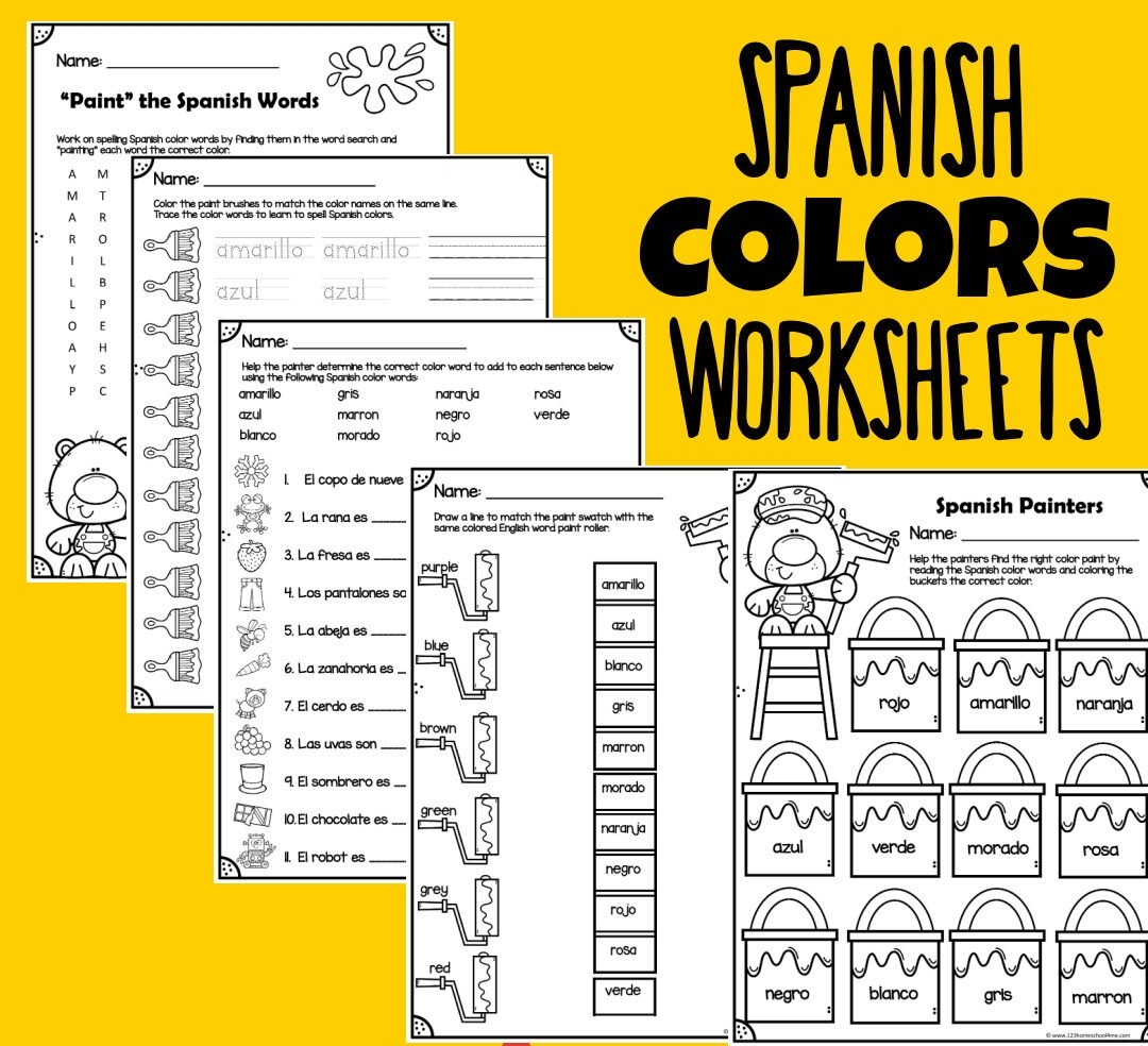 Printable Spanish Colors Chart