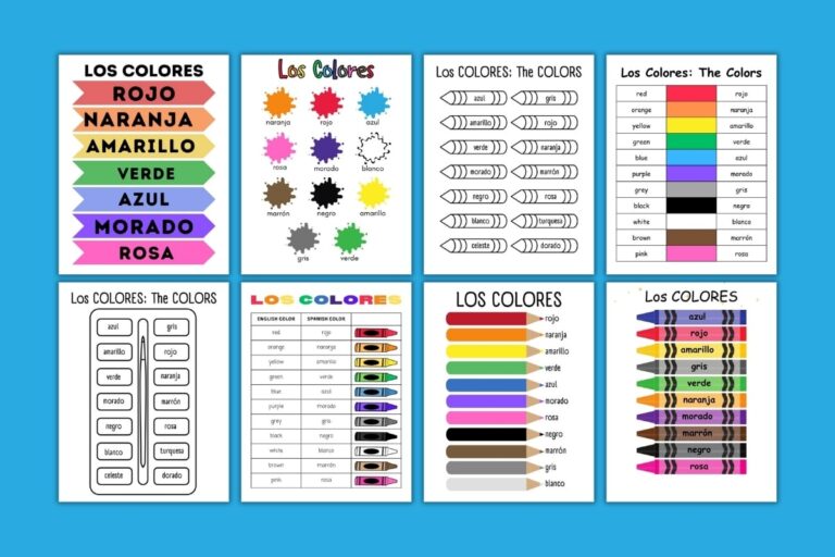 Free Printable Spanish Colors Charts For Kids