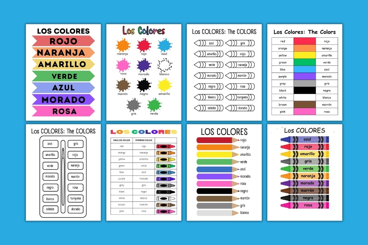 Free Printable Spanish Colors Charts For Kids