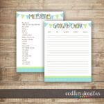 Free Printables Baby Milestones Growth Chart Templates Oodles And Doodles OandD 