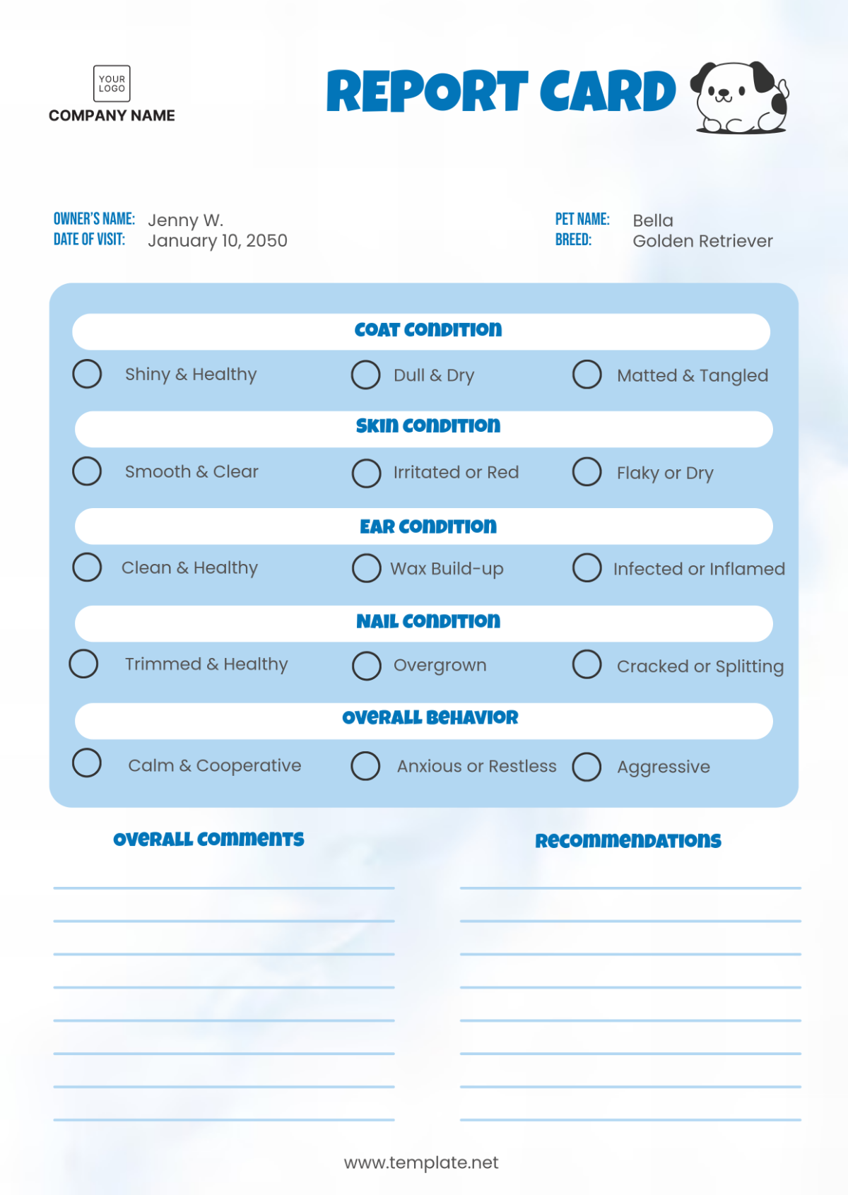 Free Report Card Templates Editable And Printable
