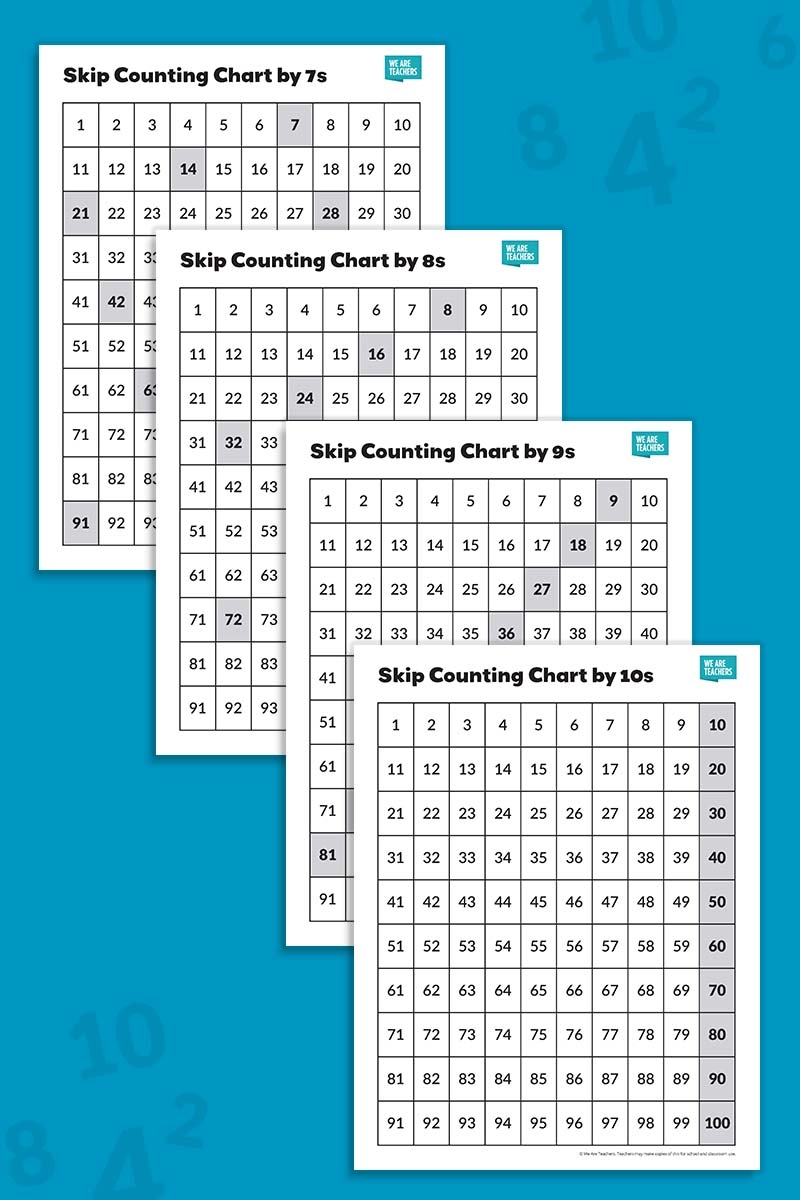 Free Skip Counting Chart Printable Bundle