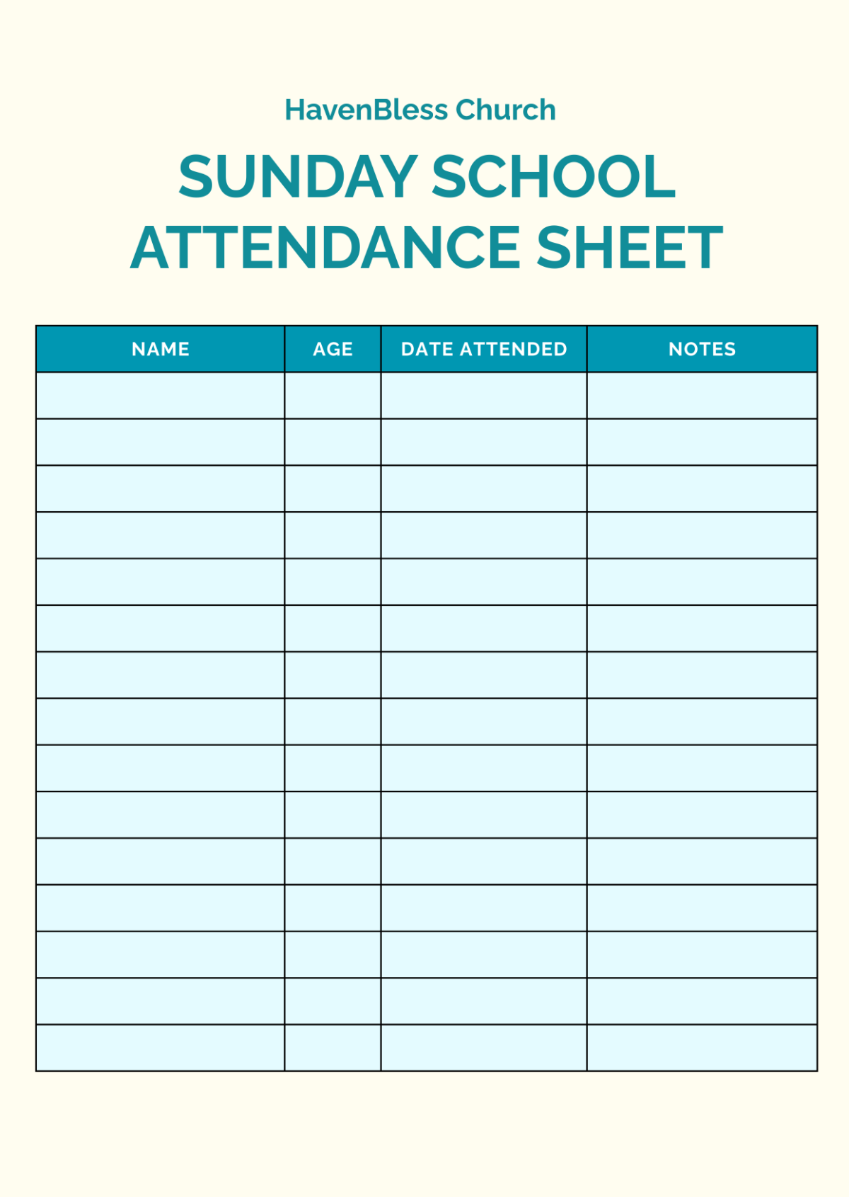Free Printable School Attendance Charts