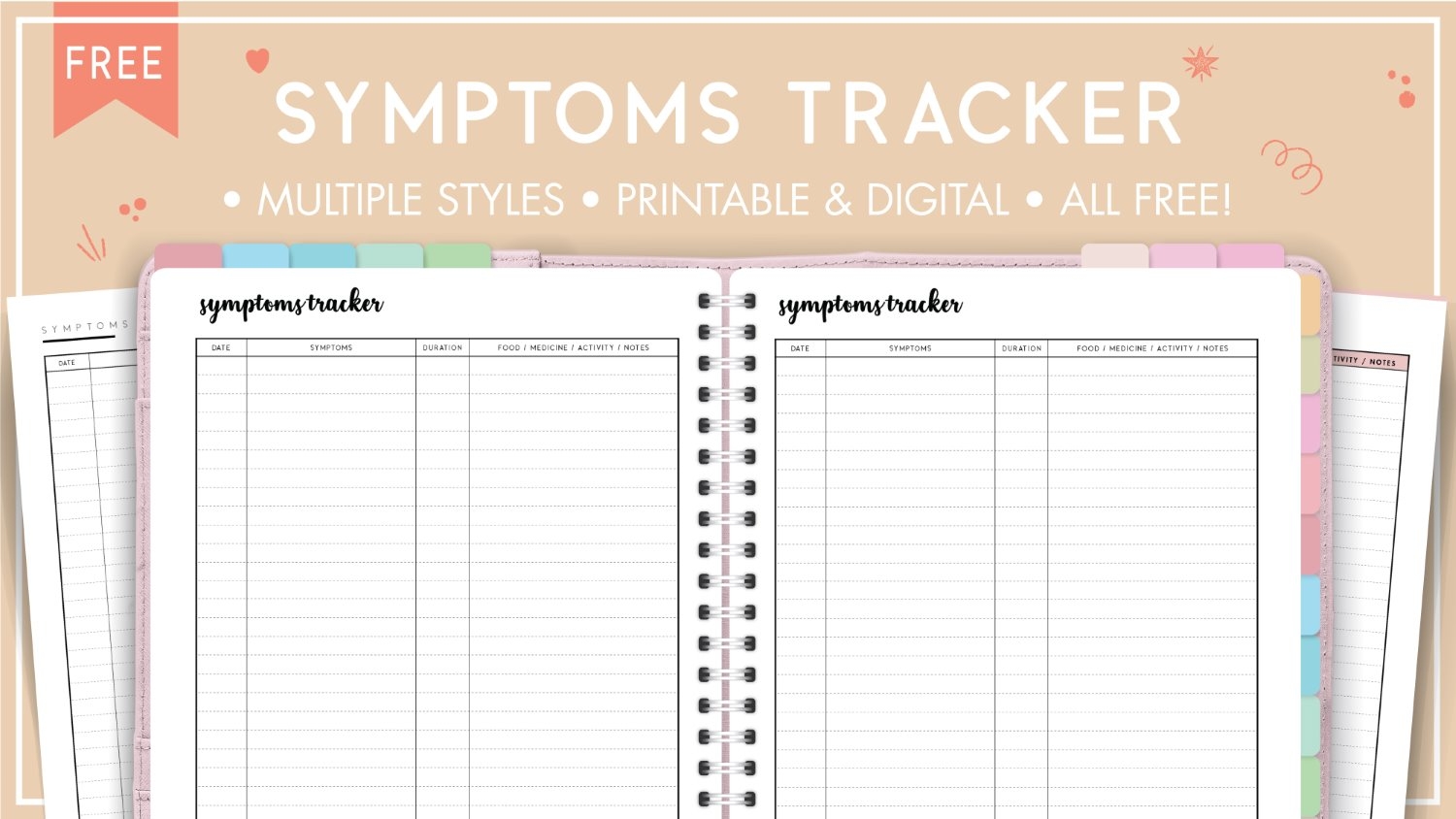 FREE Symptom Tracker Printable PDF World Of Printables