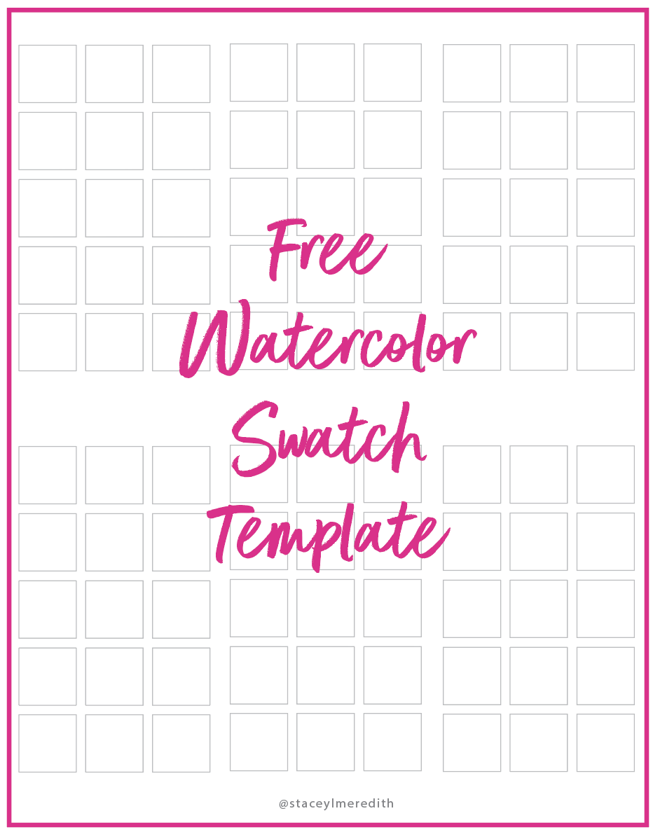 Free Watercolor Swatch Template Meredith Design Co 
