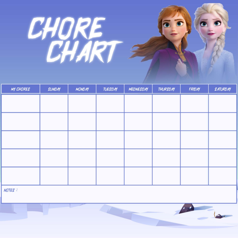 Frozen Responsibility Charts 10 Free PDF Printables Printablee
